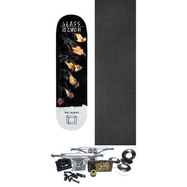 Glass House Skateboards Pat Burke Butterfly Skateboard Deck - 8.5" x 32.125" - Complete Skateboard Bundle